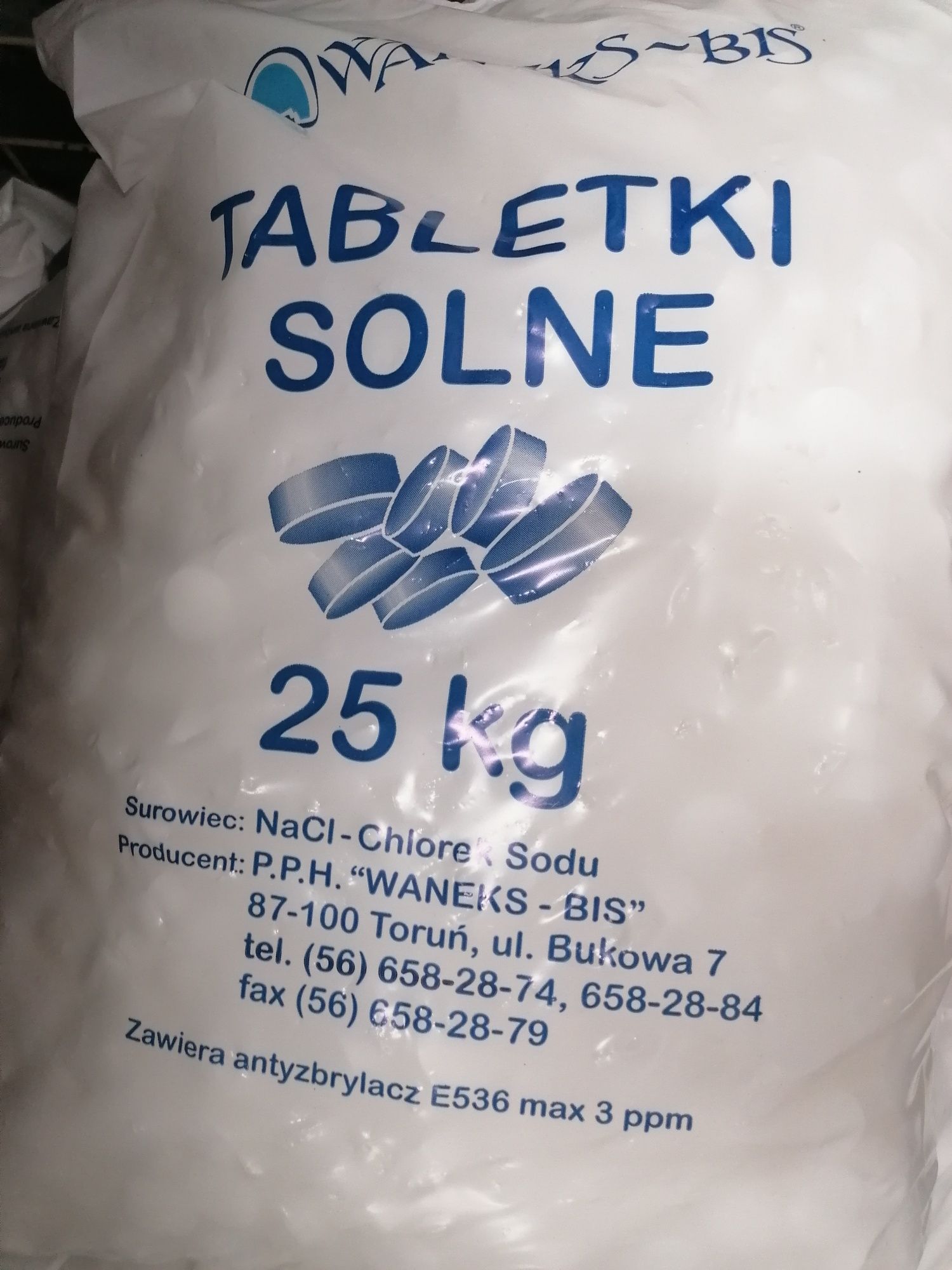 Tabletki solne sól tabletkowa do uzdatniacza 25kg