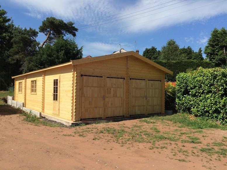 Garagem de Madeira Pré-Fabricada de 36m2 (2 lugares)