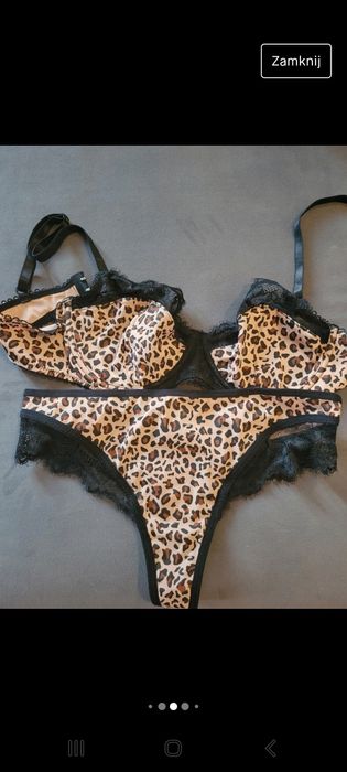 Komplet bielizny w panterka m