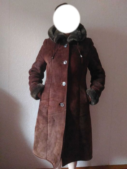 дублёнка женская натуральная, мех овчина, размер 46