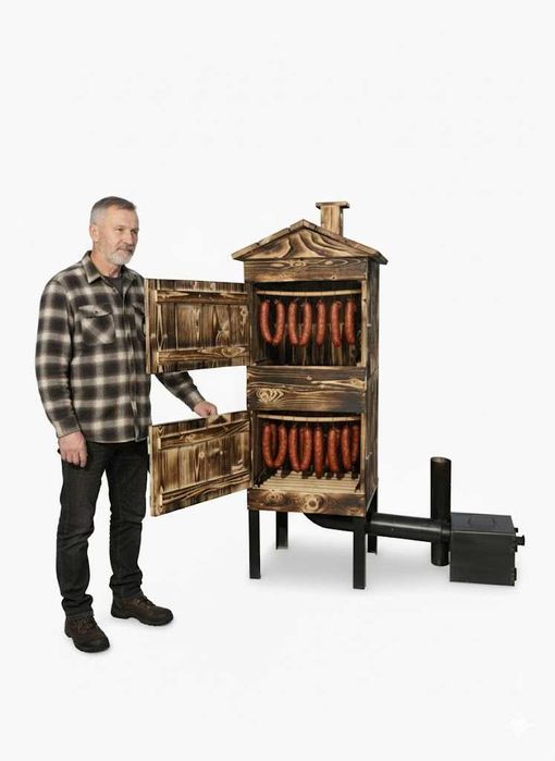 Wędzarnia Ogrodowa Drewniana Duża Domowa Produkcja POL Dostawa Książka