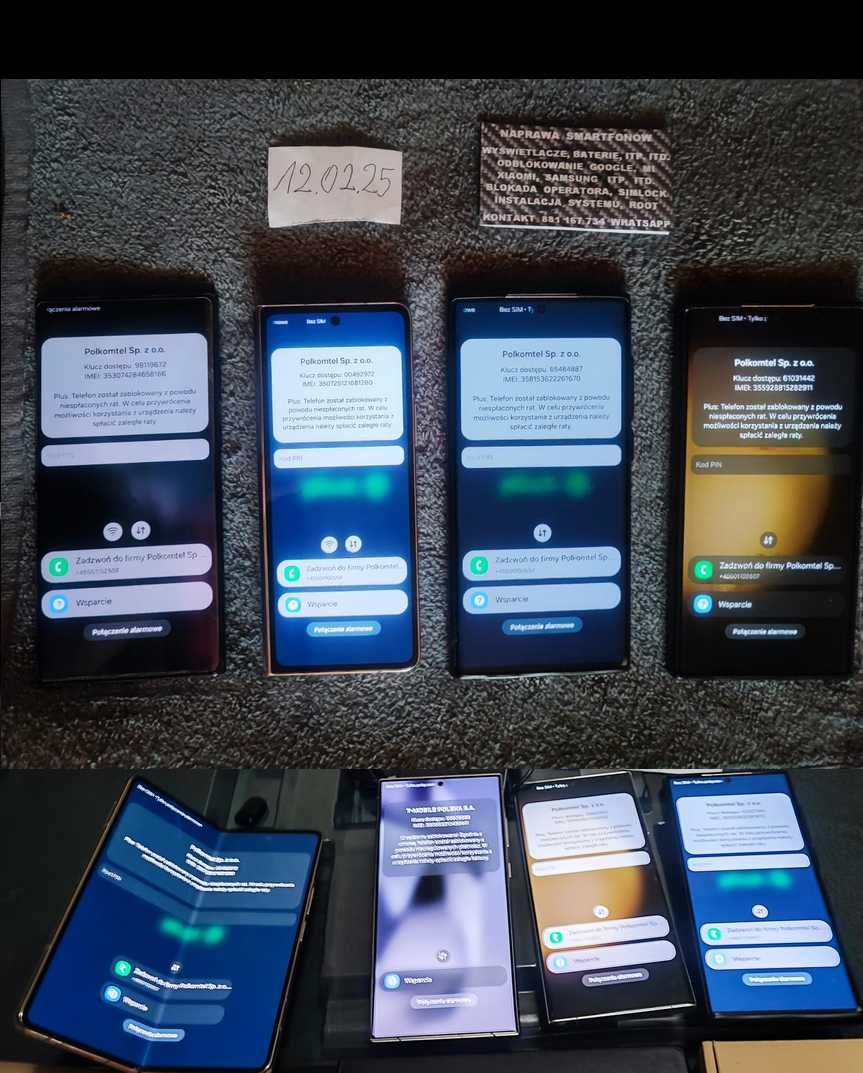 Zdalne Odblokowanie Usunięcie Blokady Plus Tmobile Samsung XiaoMI inne