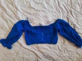 Krotka damska bluzka hiszpanka z dlugim rekawem Zara 38