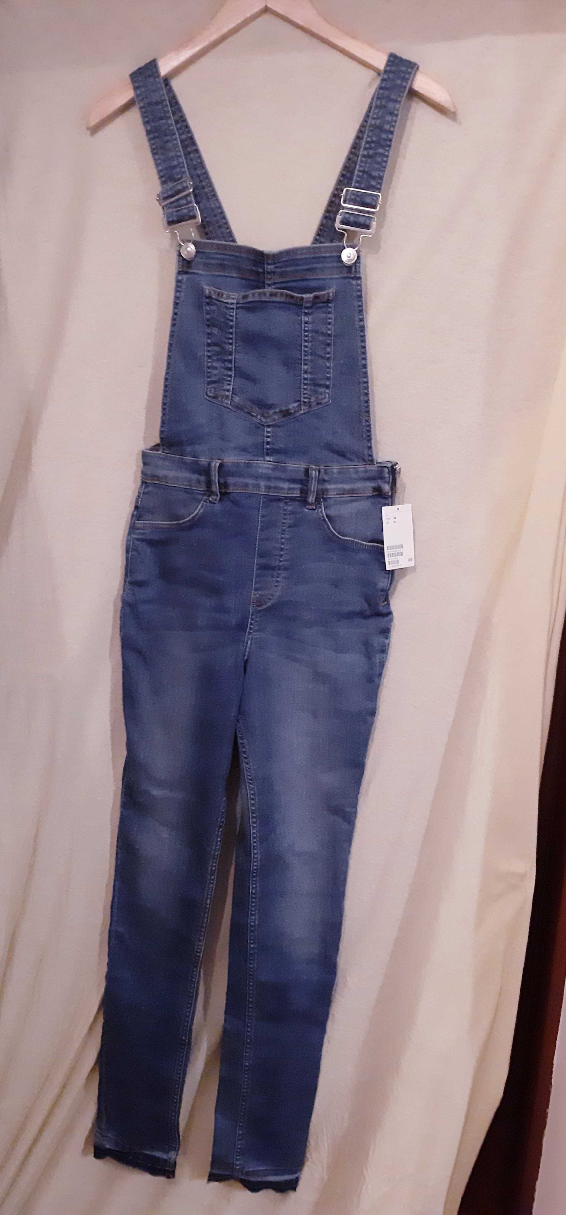 Ogrodniczki jeansowe damskie H&M