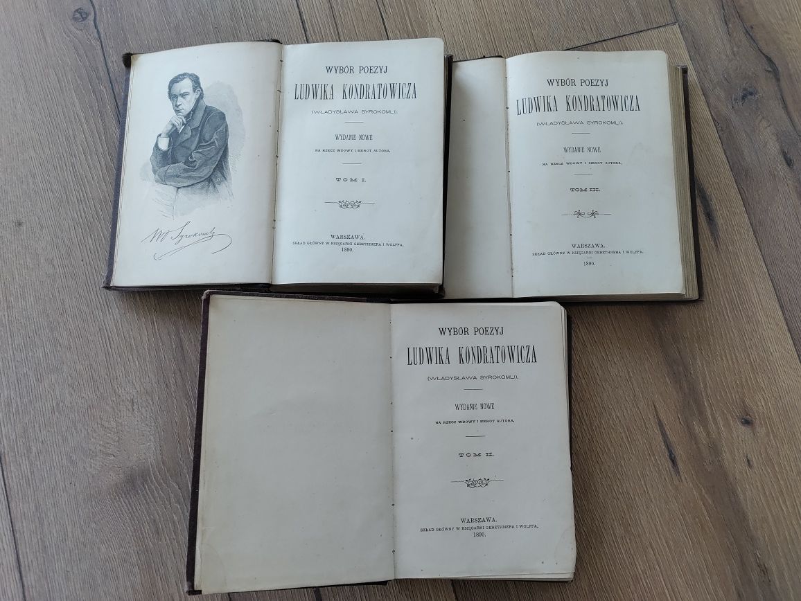 Władysław Syrokomla  -Poezje ,III tomy 1889