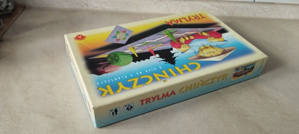 Gra planszowa Chińczyk Trylma 2 w 1 - 8 gier na 2 planszach