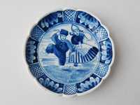 Stary talerz Delft , talerz ceramiczny