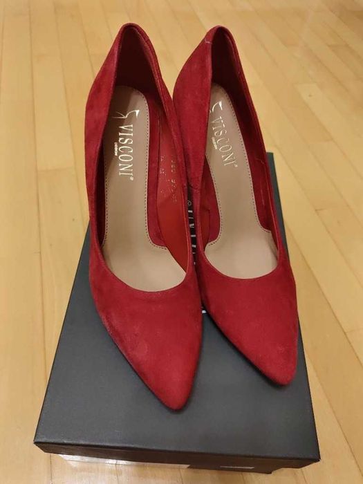 Czółenka damskie Visconi roz. 36 czerwone nowe
