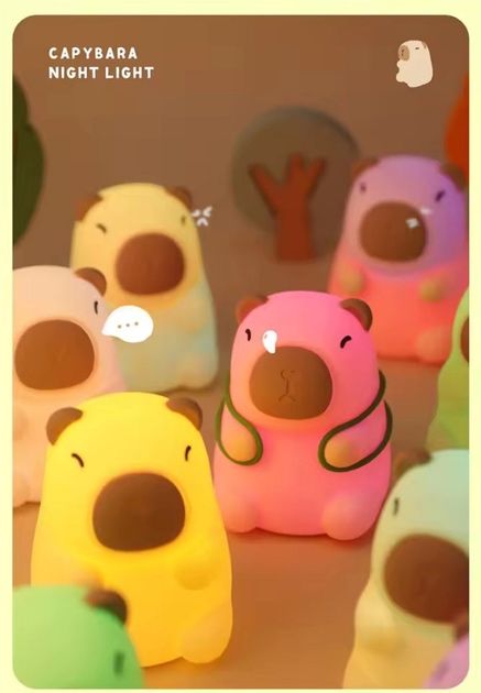 Силіконовий нічник "Капібара" CAPYBARA з LED підсвічуванням