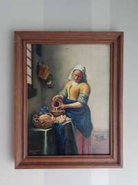 Obraz olejny, kopia Mleczarka, Johann Vermeer van Delft