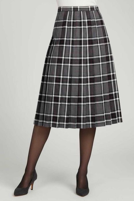 Юбка edinburgh в клетку теплая зимняя 100% шерсть