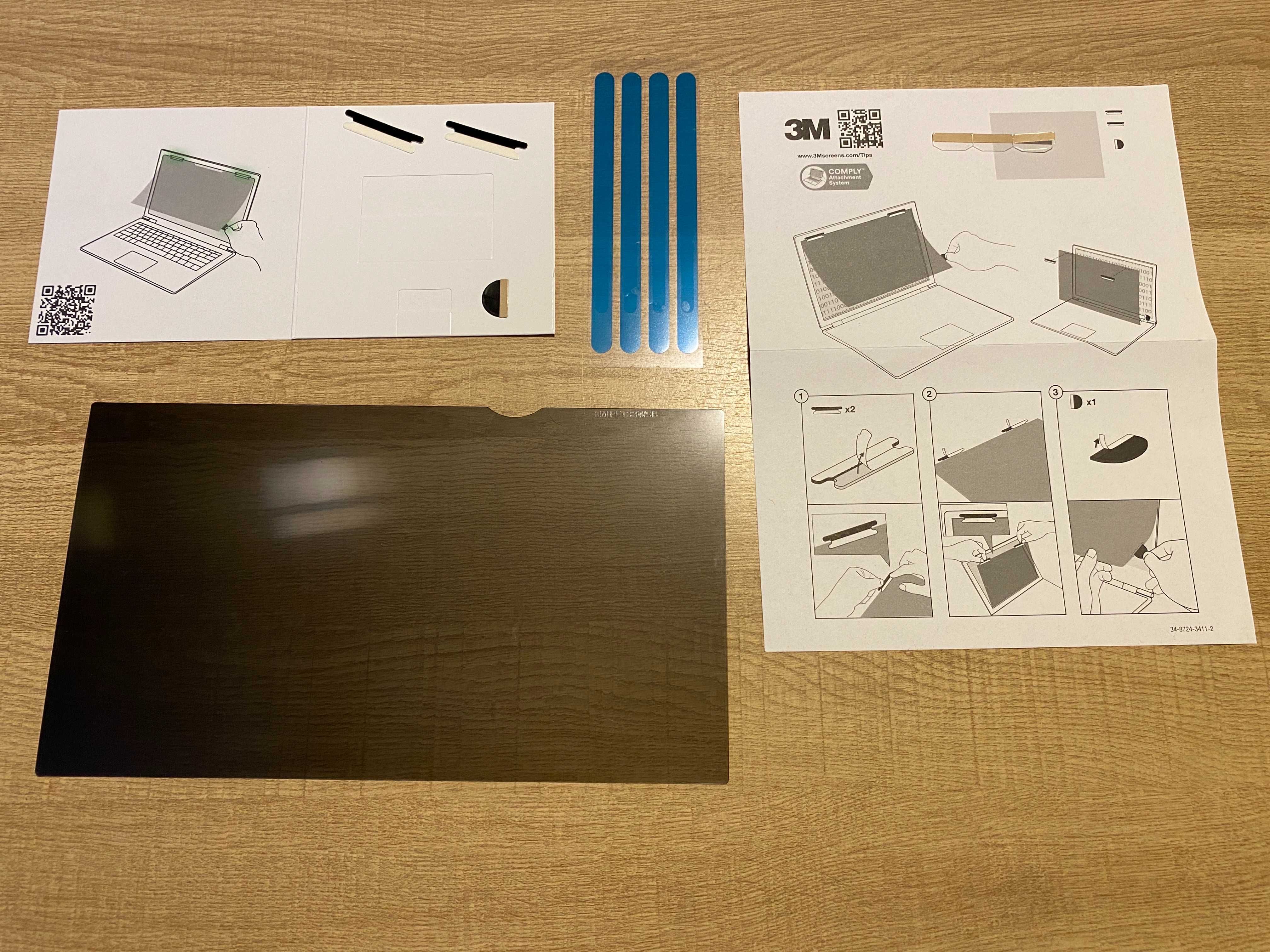 Filtr prywatyzujący 3M, 13,3 cala, 294x166 mm, system mocowania COMPLY