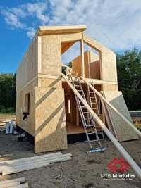 Panele SIP +drewno C24 domu 35m2 do samodzielnego montażu MTB ONE PLUS