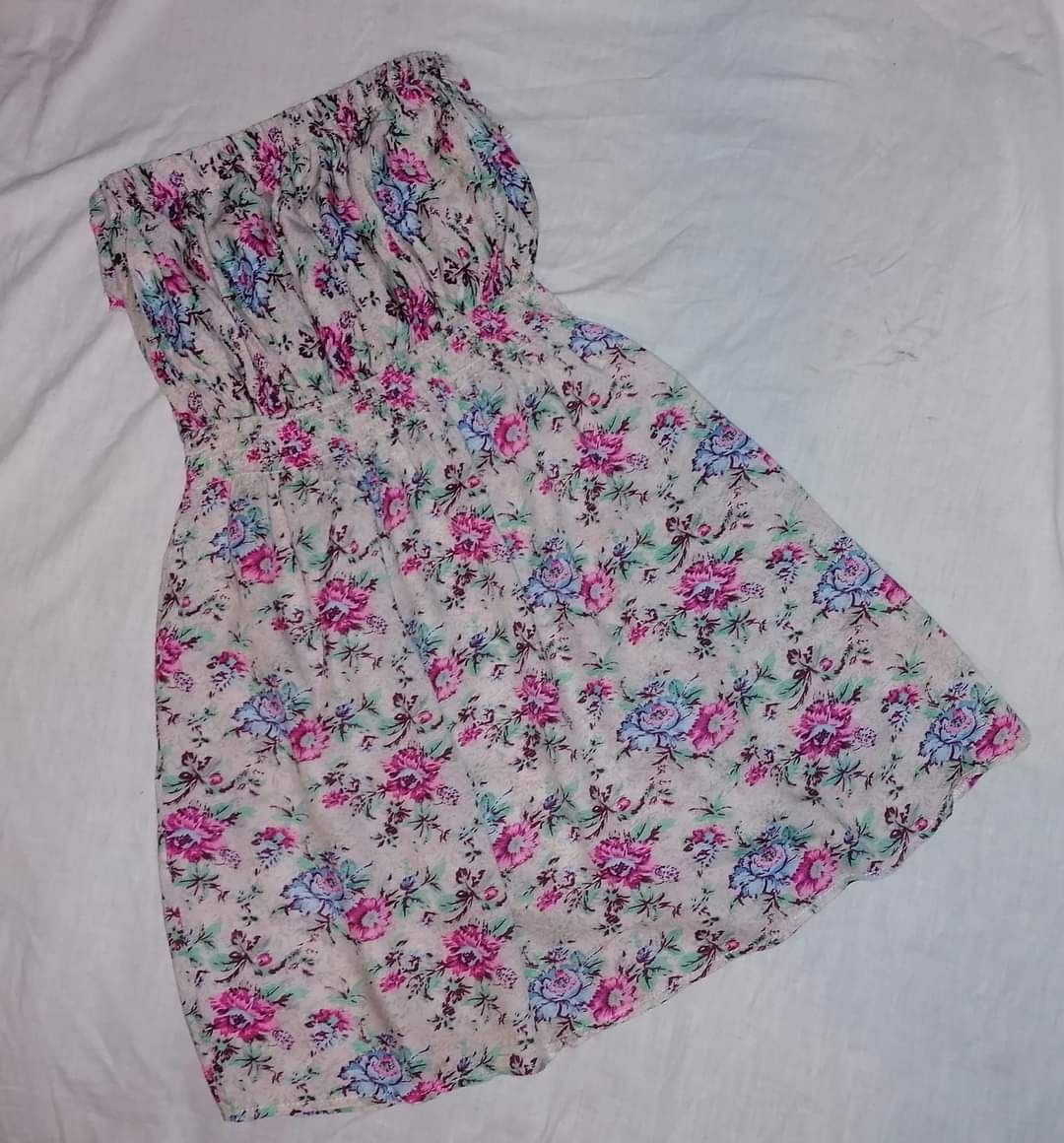 Floral słodka kwiaty sukienka bawełna 34/36 hiszpanka boho hippie jak