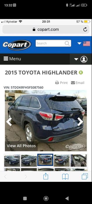 Toyota highlenber LIMITED відміному стані