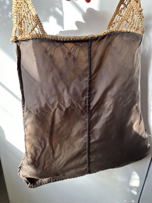 Сумка плетена з деревʼяними ручками