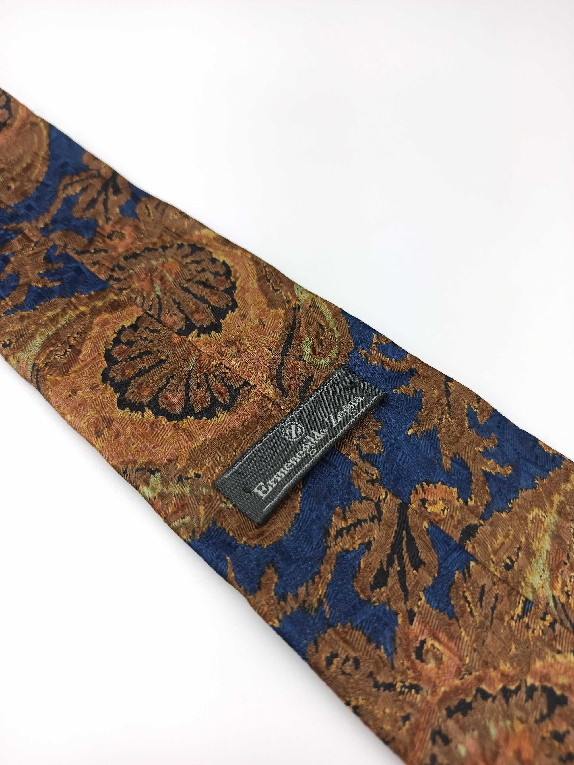Ermenegildo Zegna granatowy jedwabny krawat wks291