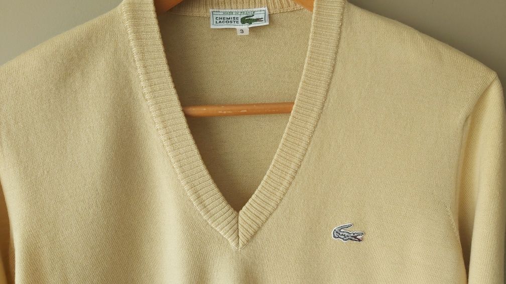 Lacoste męski sweter 100% wool rozmiar (3 ) S-M