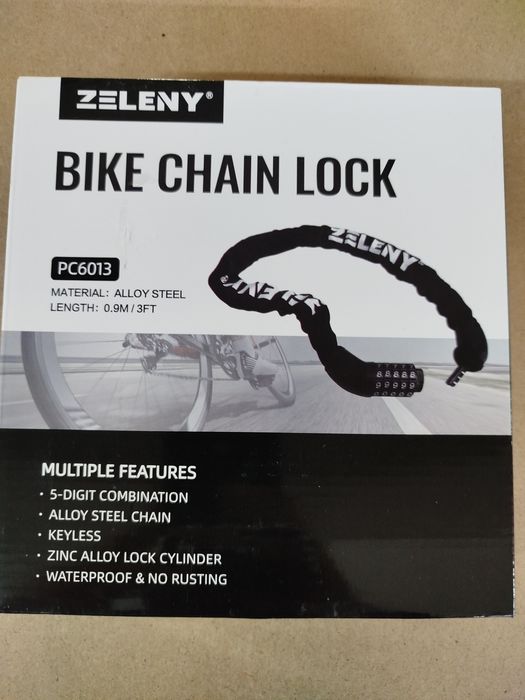 Zapięcie rowerowe łańcuch- szyfr