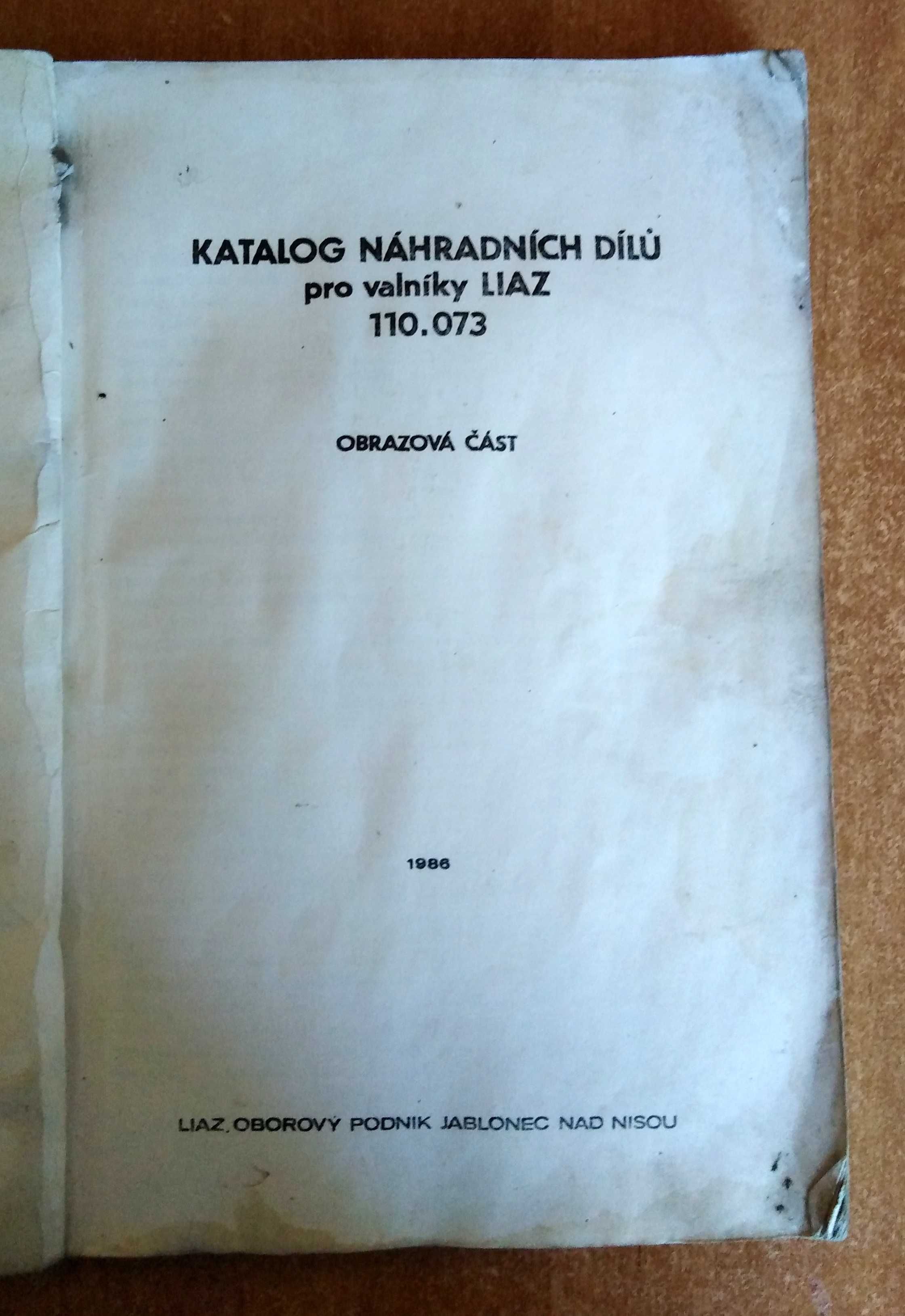 Katalog części zamiennych LIAZ 110.073 – rok 1986.