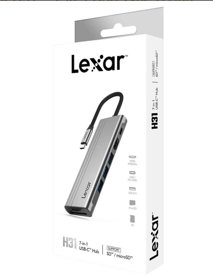 Хаб USB Lexar Hub USB-C 7-in-1 (LPAH31N-RNHNG)