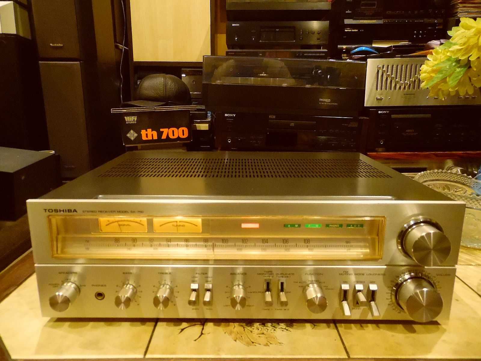 Wzmacniacz ampli stereo Toshiba SA-750 (Pioneer SX-750 bliźniak) 2x50W