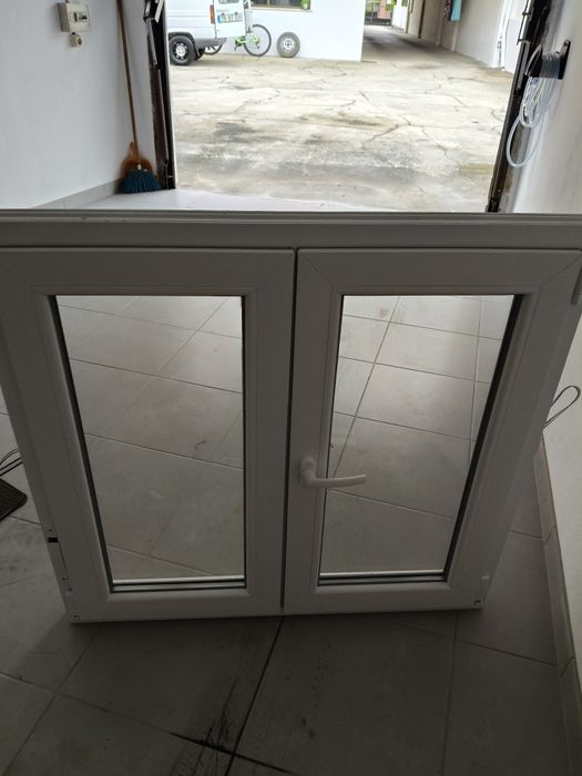 New PVC Tilt-and-Turn Window 1 m x 1 m64365327929602121