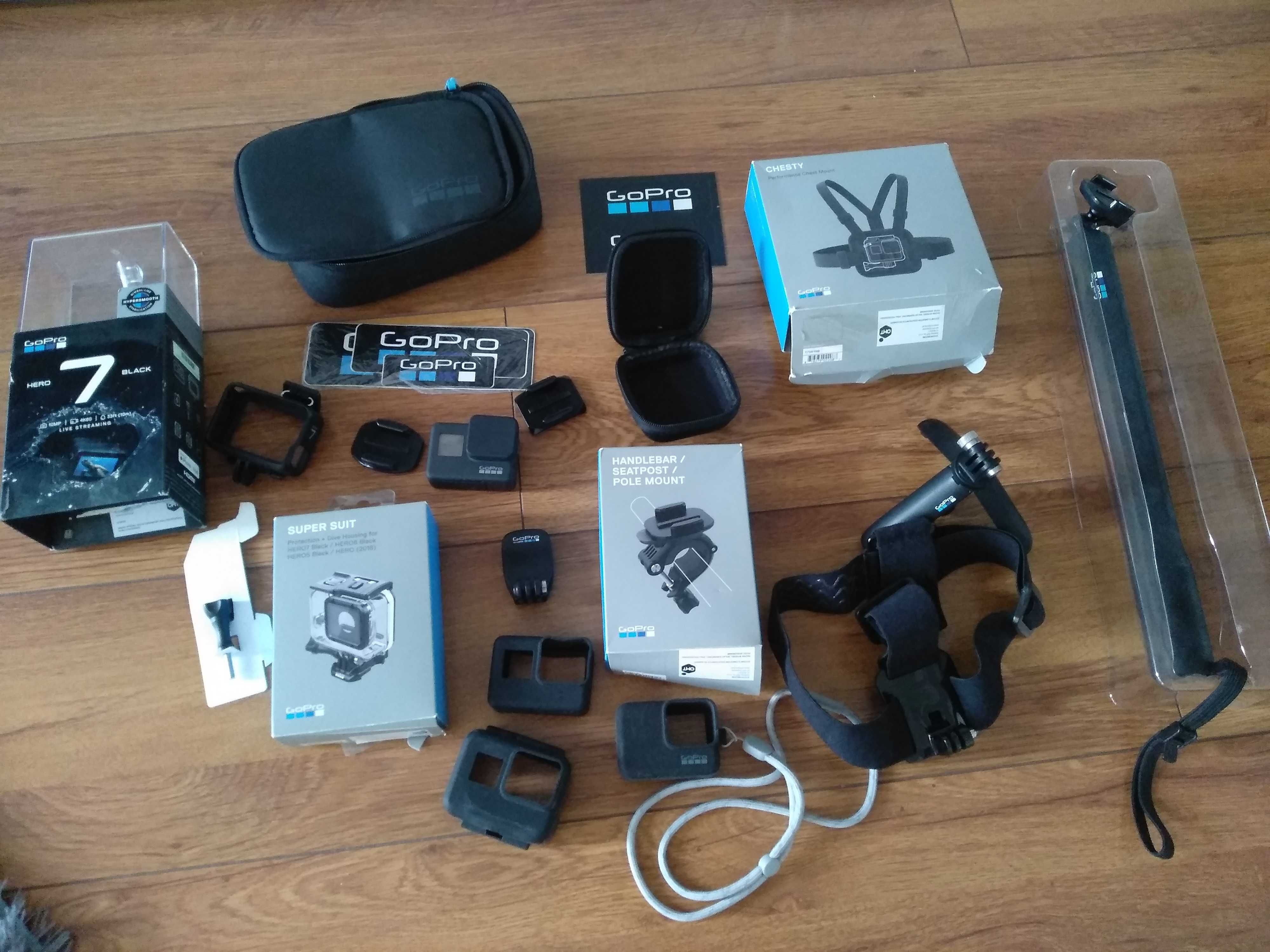 Kamera GoPro 7 bleck+ akcesoria, gimbal.