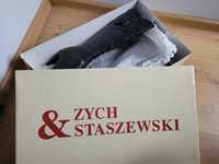 Kozaki ze skóry naturalnej firmy Zych & Staszewski w rozmiarze 38.