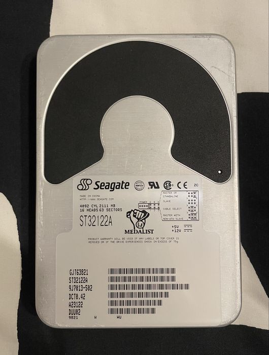 Seagate Medalist ST32122A 2.1GB Ide/Pata 3.5” HDD (Selado)