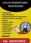 Usługi remontowo-montażowe, drobne prace elektryczne i hydraulicze.