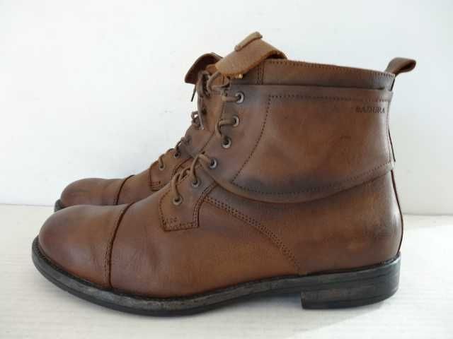 Buty BADURA roz 45 Skóra Ocieplane Polar Trzewiki Męskie Półbuty