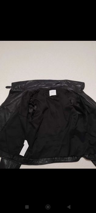 Casaco/ biker em pele Mango