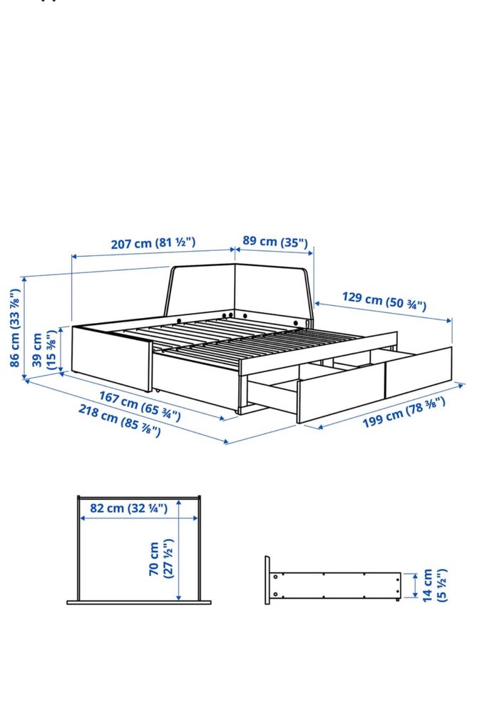 Łóżko / leżanka Ikea FLEKKE
