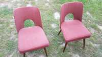 Zestaw 4 krzeseł foteli PRL vintage