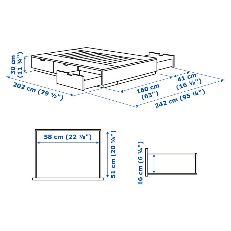 Łóżko nordli ikea 160