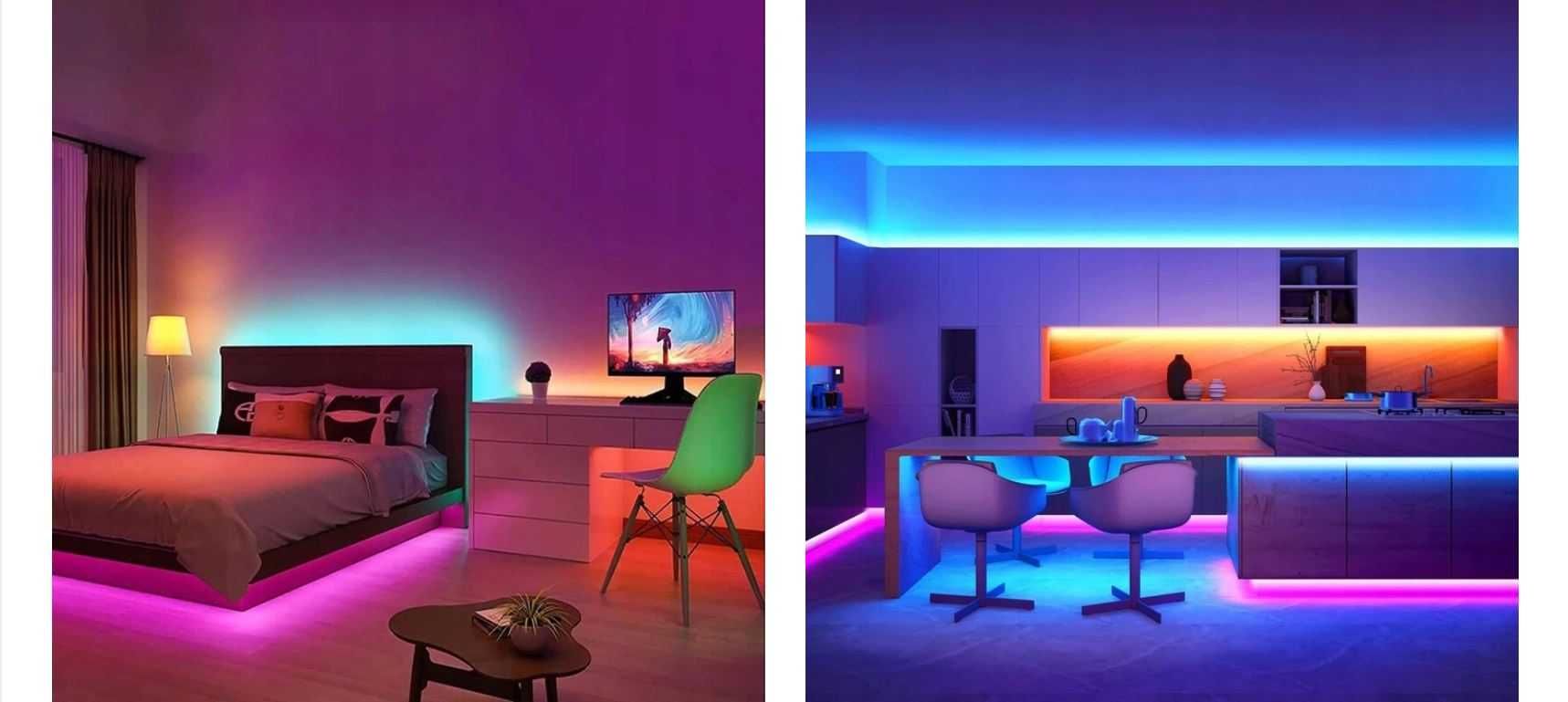 Taśma LED RGB z pilotem Lethe 5m (270 diod)