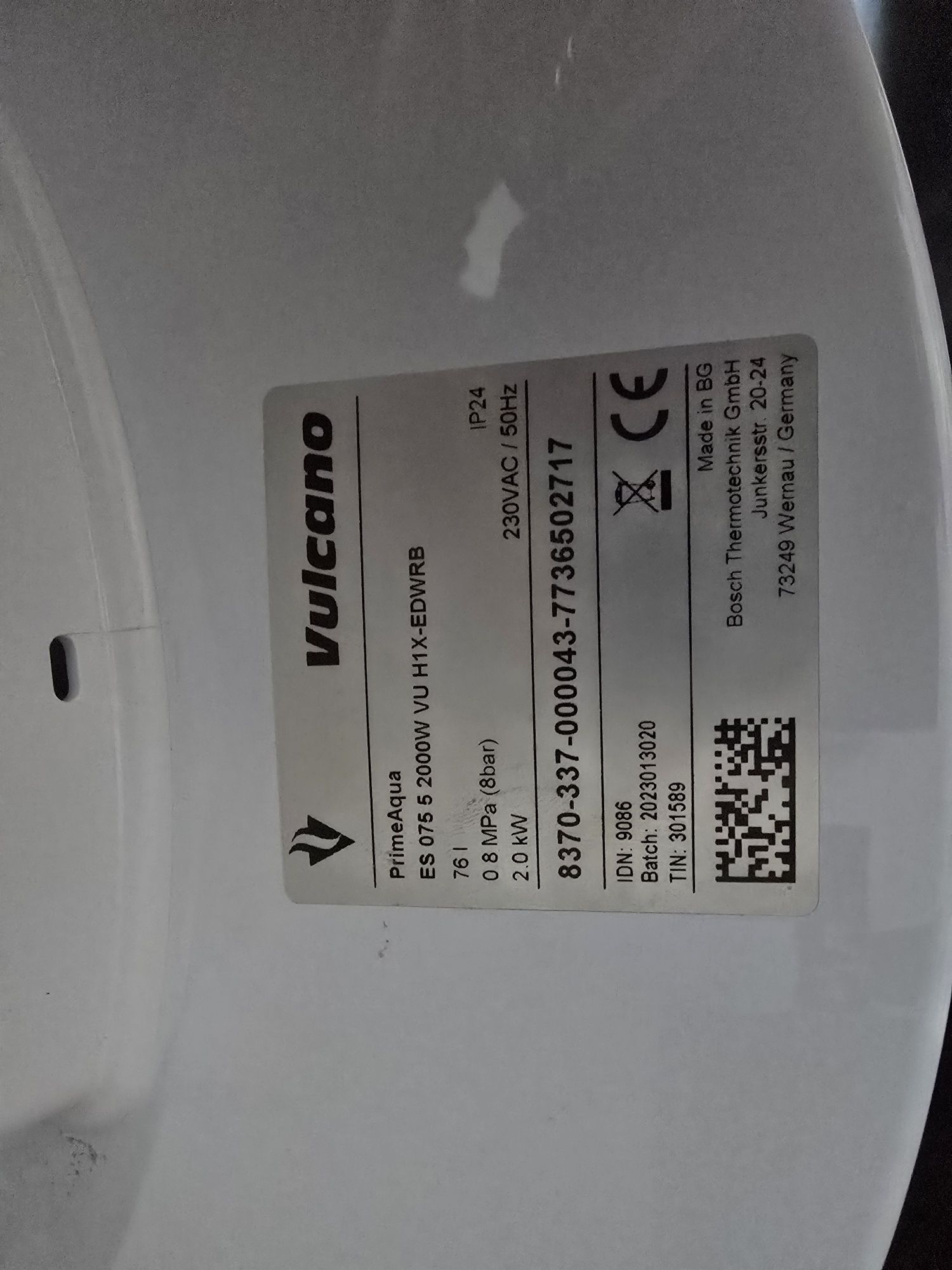Termoacumulador Vulcano 76 litros