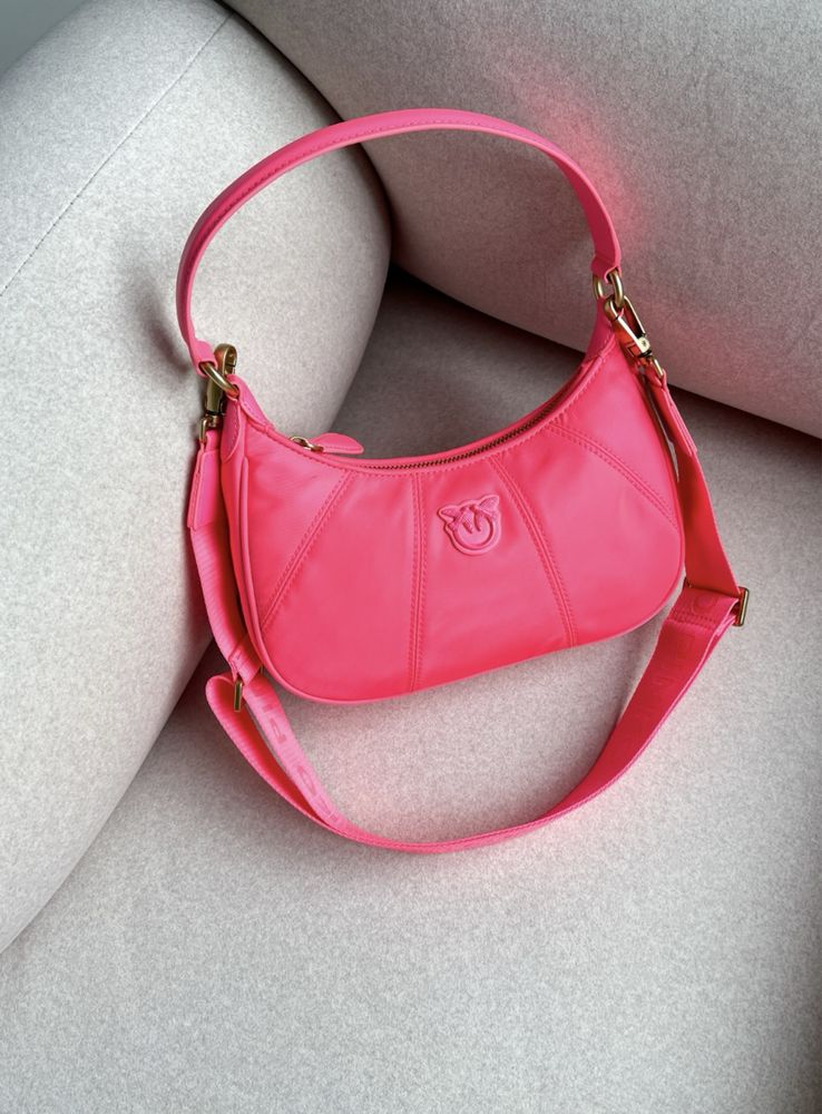 Pinko неоновая яркая розовая сумочка оригинал