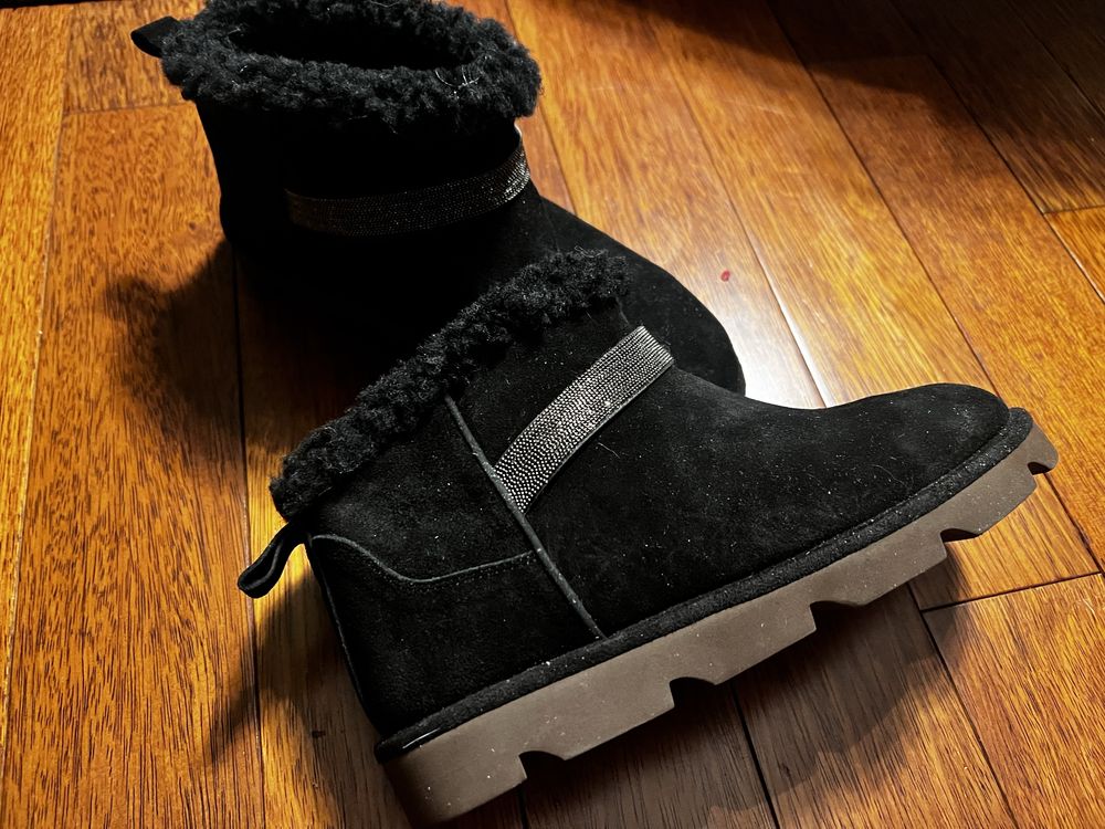 Brunello cucinelli botki sniegowce ugg kozuszek r.39
