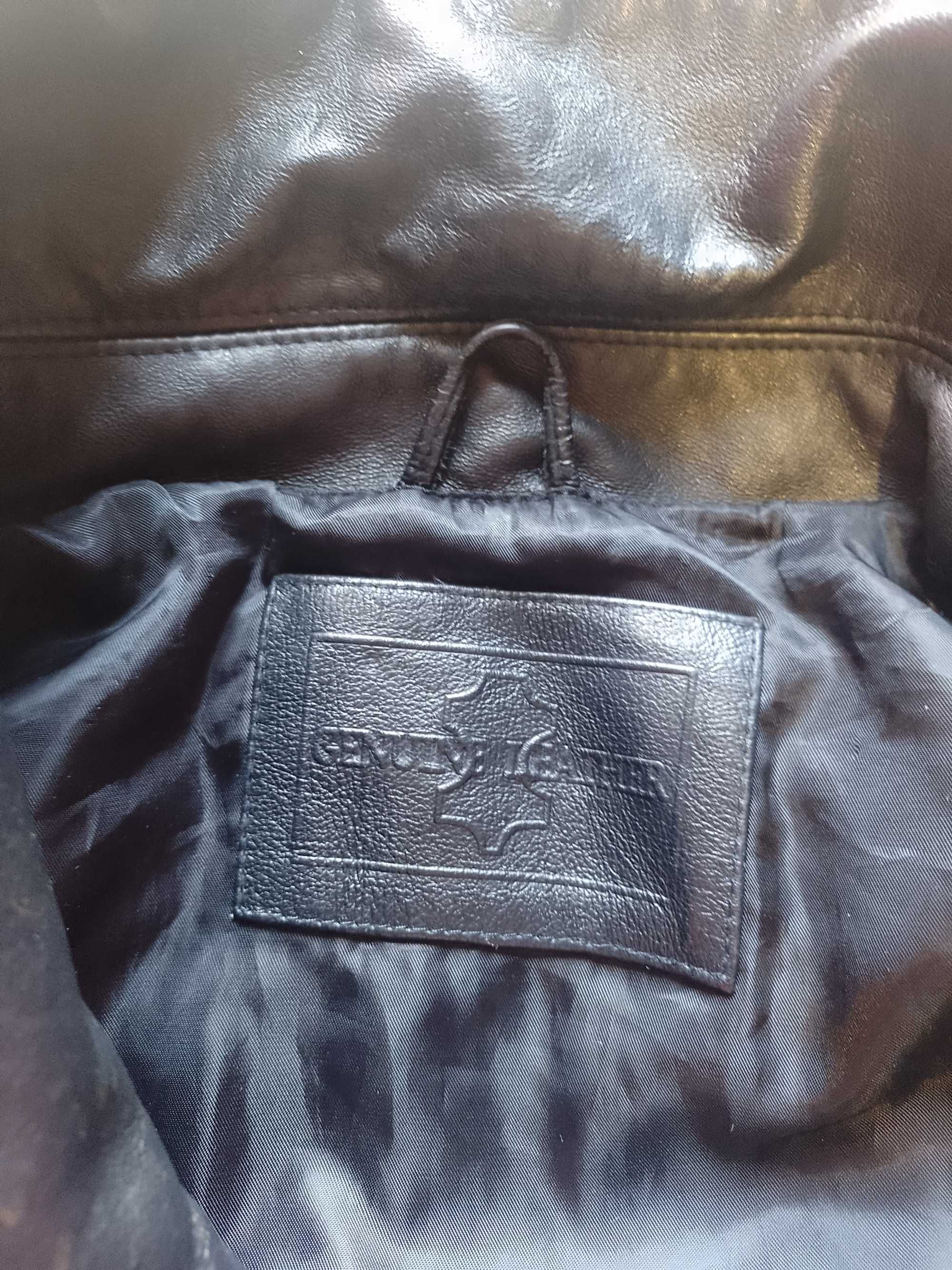 (2XL/3XL) Skórzana kurtka z Londynu, Genuine Leather, Top Vintage