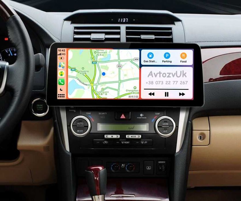 Магнитола CAMRY 50 Toyota USA 2 дин GPS 55 Tesla Кемри CarPlay Android