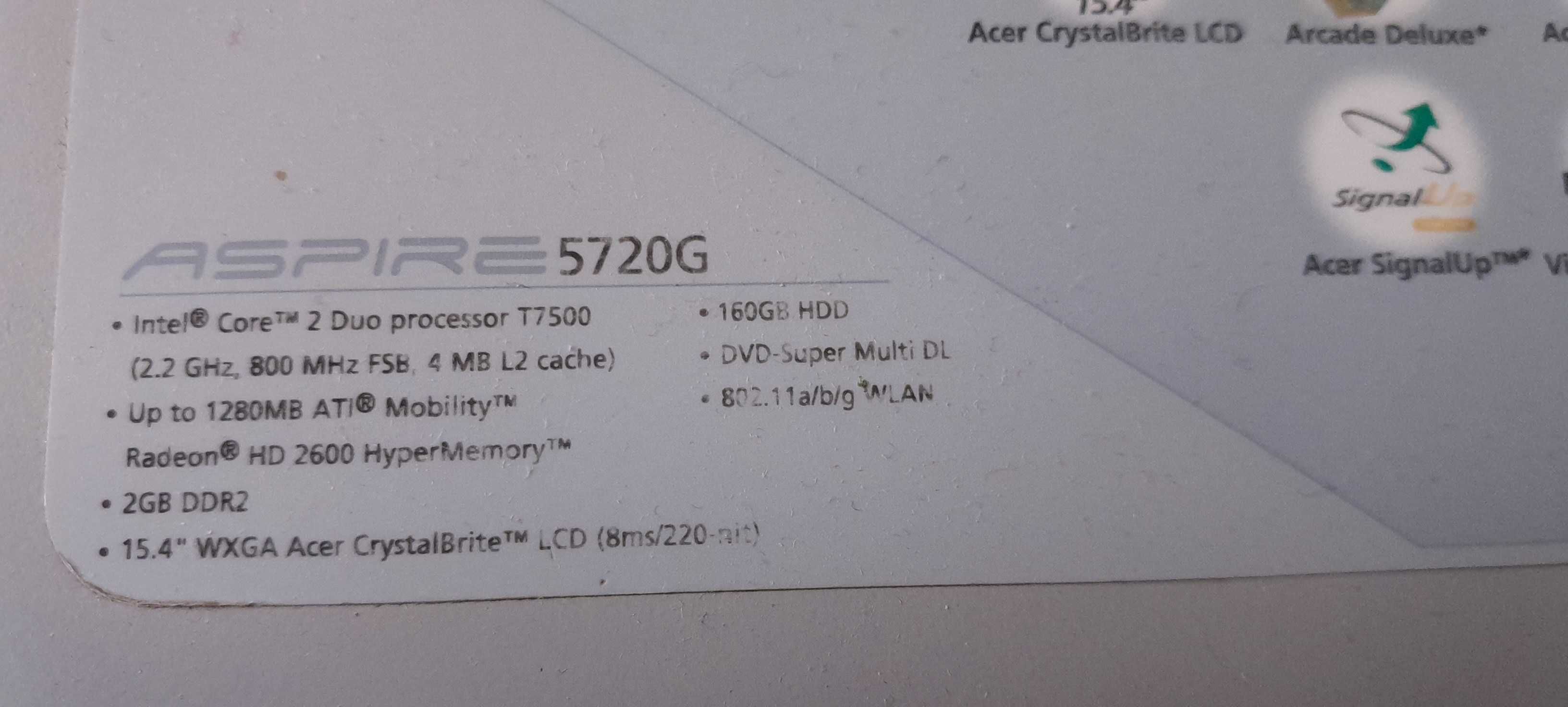 Acer Aspire 5720 G на запчастини.