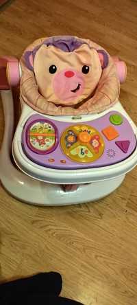 Fisher Price Edukacyjny Pchacz Chodzik Stoliczek 4w1