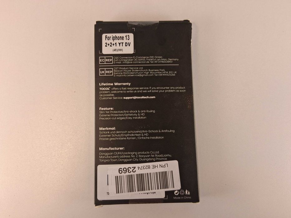 Y147 Zestaw Ochronny Tokol iPhone 13 Etui Szkło Hartowane Ochrona