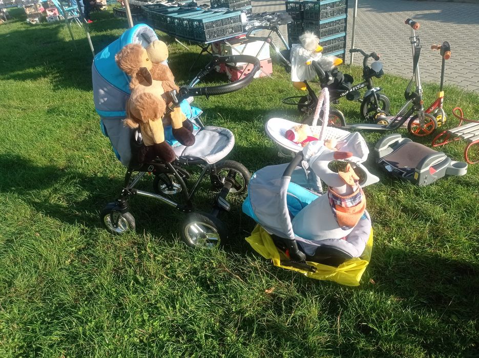 Wózek BAYBY ROSSY Gondola + Spacerówka + Fotelik do Auta