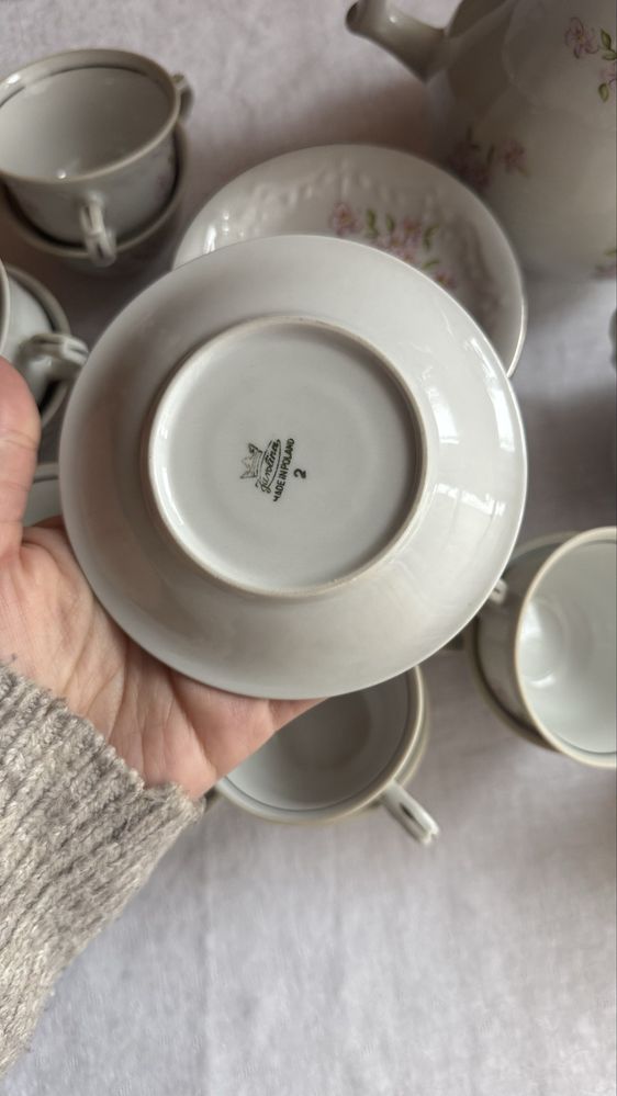 Serwis kawowy „Karolina” porcelana prl