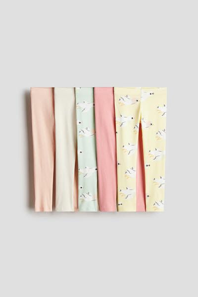 5pak bawelniane legginsy dla dziewczynki 110 h&m