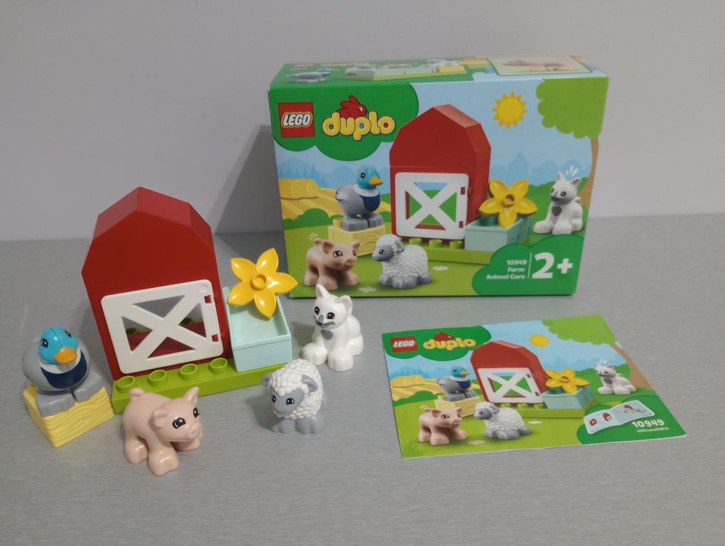 Zestaw LEGO 10949 Duplo farma zwierzęta wejście kotek owca kaczka świn