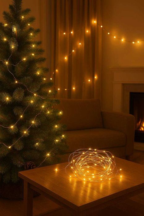 Яскрава гірлянда 30м. 300 ламп (теплий)